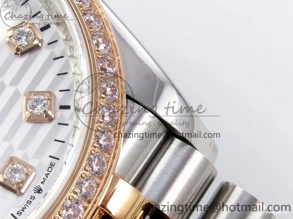 Bracelet Silver 36 Dial Best SS Edition VSF Steel 1:1 904L on 126281rbr Jubilee Textured DateJust VS3235 0216